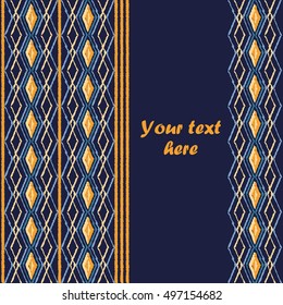 Ethnic boho greeting card. Vector illustration.