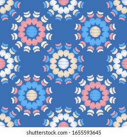 Ethnic boho ornament. Hatch. Seamless pattern. Tribal motif. Vector illustration for web design or print.