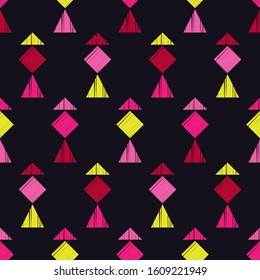 Ethnic boho ornament. Seamless pattern. Tribal motif. Vector illustration for web design or print.