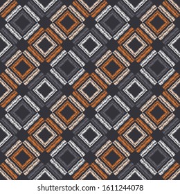 Ethnic boho ornament. Seamless pattern. Tribal motif. Vector illustration for web design or print.