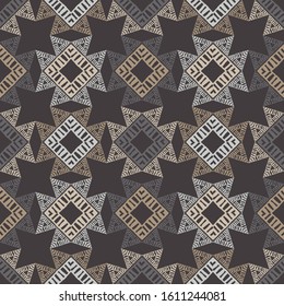 Ethnic boho ornament. Seamless pattern. Tribal motif. Vector illustration for web design or print.