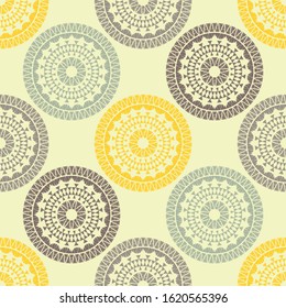 Ethnic boho ornament. Seamless pattern. Tribal motif. Vector illustration for web design or print.