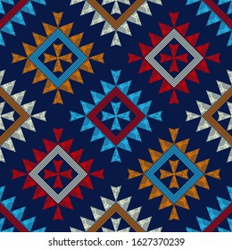 Ethnic boho ornament. Seamless pattern. Tribal motif. Vector illustration for web design or print.