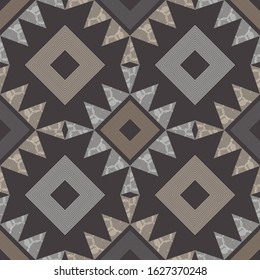 Ethnic boho ornament. Seamless pattern. Tribal motif. Vector illustration for web design or print.