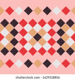 Ethnic boho ornament. Seamless pattern. Tribal motif. Vector illustration for web design or print.