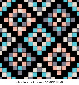 Ethnic boho ornament. Seamless pattern. Tribal motif. Vector illustration for web design or print.
