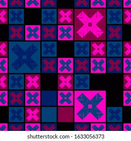 Ethnic boho ornament. Seamless pattern. Tribal motif. Vector illustration for web design or print.