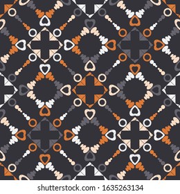 Ethnic boho ornament. Seamless pattern. Tribal motif. Vector illustration for web design or print.