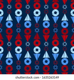 Ethnic boho ornament. Seamless pattern. Tribal motif. Vector illustration for web design or print.