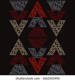 Ethnic boho ornament. Seamless pattern. Tribal motif. Vector illustration for web design or print.