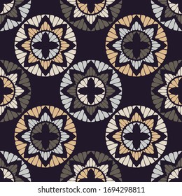 Ethnic boho ornament. Seamless pattern. Tribal motif. Vector illustration for web design or print.