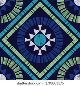 Ethnic boho ornament. Seamless pattern. Textile. Vector illustration for web design or print.