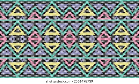 Ethnic boho ornament. Seamless pattern. Folk motif. Textile rapport.