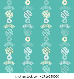 Ethnic boho ornament. Uneven texture. Seamless background. Tribal motif. Vector illustration for web design or print.