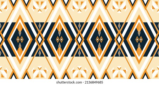 Ethnic boho pattern with flowers in bright colors. Design for Prints carpet, wallpaper, clothing, wrapping, batik, fabric, Vector illustration embroidery style in Ethnic themes.