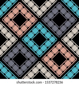 Ethnic boho seamless background. Tribal pattern. Folk motif. Vector illustration for web design or print.