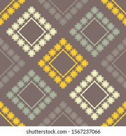 Ethnic boho seamless background. Tribal pattern. Folk motif. Vector illustration for web design or print.