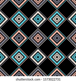 Ethnic boho seamless background. Tribal pattern. Folk motif. Vector illustration for web design or print.