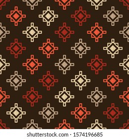 Ethnic boho seamless background. Tribal pattern. Folk motif. Vector illustration for web design or print.