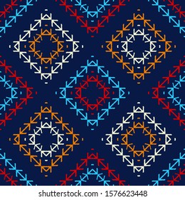 Ethnic boho seamless background. Tribal pattern. Folk motif. Vector illustration for web design or print.