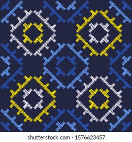 Ethnic boho seamless background. Tribal pattern. Folk motif. Vector illustration for web design or print.