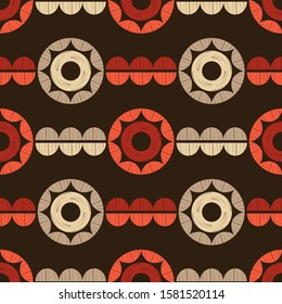 Ethnic boho seamless background. Tribal pattern. Folk motif. Vector illustration for web design or print.