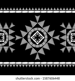 Ethnic boho seamless background. Tribal pattern. Folk motif. Vector illustration for web design or print.