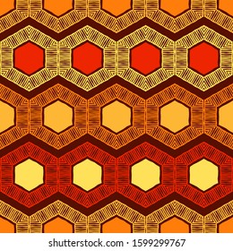 Ethnic boho seamless background. Tribal pattern. Folk motif. Vector illustration for web design or print.