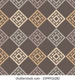 Ethnic boho seamless background. Tribal pattern. Folk motif. Vector illustration for web design or print.