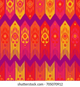 Ethnic boho seamless pattern. Abstract geometric pattern. Retro motif. Textile rapport.