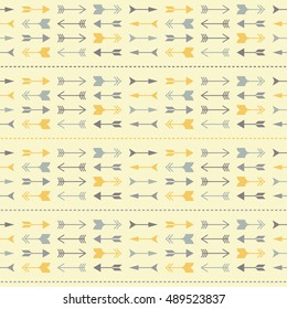 Ethnic boho seamless pattern with arrows. Print. Cloth design, wallpaper.