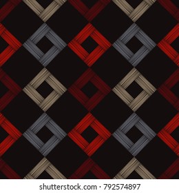 Patrón sin fisuras de boho étnico. Estera asiática. Textura de garabato. Motivo de Folk. Relación textil.