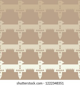 Ethnic boho seamless pattern. Birds. Traditional ornament. Tribal pattern. Folk motif. Can be used for wallpaper, textile, invitation card, wrapping, web page background.