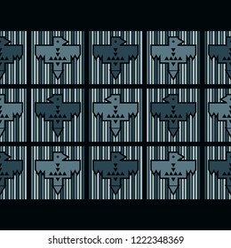 Ethnic boho seamless pattern. Birds. Traditional ornament. Tribal pattern. Folk motif. Can be used for wallpaper, textile, invitation card, wrapping, web page background.