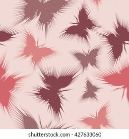 Ethnic boho seamless pattern with butterflies. Print. Repeating background. Cloth design, wallpaper.