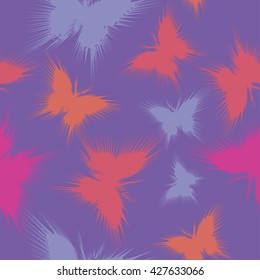 Ethnic boho seamless pattern with butterflies. Print. Repeating background. Cloth design, wallpaper.