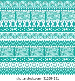 Ethnic boho seamless pattern. Colorful border background texture. Fabric, cloth design, wallpaper, wrapping