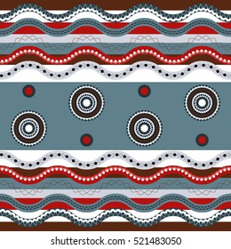 Ethnic boho seamless pattern. Colorful border background texture