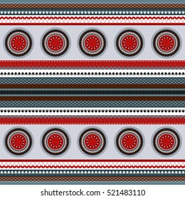 Ethnic boho seamless pattern. Colorful border background texture