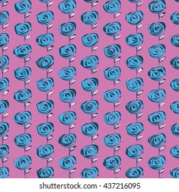 Ethnic boho seamless pattern with decorative flowers. Print. Cloth design, wallpaper.
