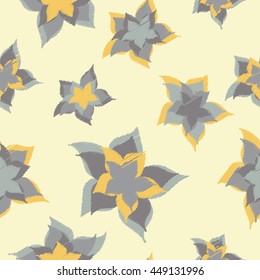 Ethnic boho seamless pattern with decorative flowers. Print. Cloth design, wallpaper.