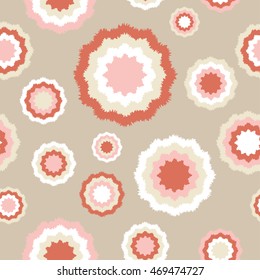 Ethnic boho seamless pattern with decorative flowers. Print. Cloth design, wallpaper.
