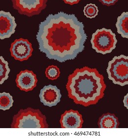 Ethnic boho seamless pattern with decorative flowers. Print. Cloth design, wallpaper.