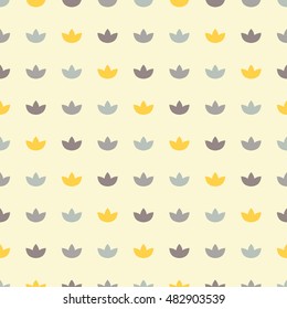 Ethnic boho seamless pattern with decorative flowers. Print. Cloth design, wallpaper.