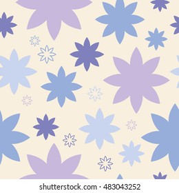 Ethnic boho seamless pattern with decorative flowers. Print. Cloth design, wallpaper.