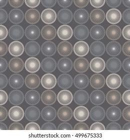 Ethnic boho seamless pattern with decorative snowflakes. Print. Cloth design, wallpaper.
