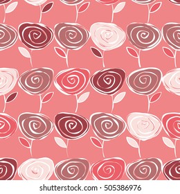 Ethnic boho seamless pattern with decorative flowers. Print. Cloth design, wallpaper.