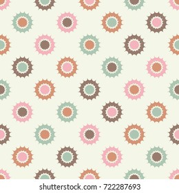 Ethnic boho seamless pattern. Decorative sun. Scribble texture. Retro motif. Textile rapport.