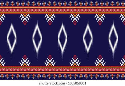 Ethnic boho seamless pattern. Design for background, carpet, wallpaper, clothing, wrapping, batik, fabric and embroidery style. Vector illustration.