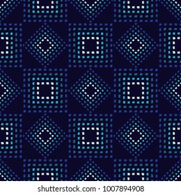 Ethnic boho seamless pattern. Embroidery on fabric. Scribble texture. Folk motif. Textile rapport.